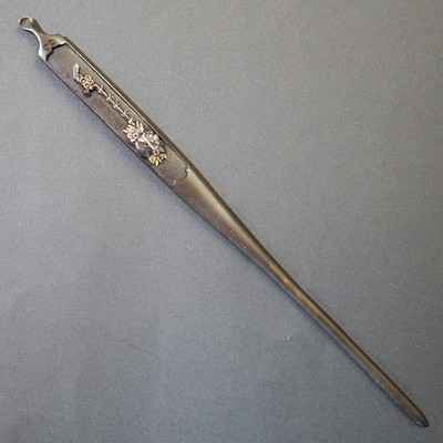 Kogai Shakudo Nanako Auspicious Design Samurai Sword Fitting