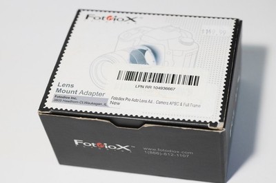 Fotodiox Pro EF-NEX Auto Mount Adapter Canon EF Lens to Sony Body OPEN BOX