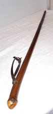 Walking Stick Leather Strap Beautiful Finish Sealed Knob Protected Base 39 3/4"