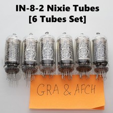 IN-8-2 NIXIE TUBES FOR NIXIE CLOCKS USED TESTED 6 TUBES SET
