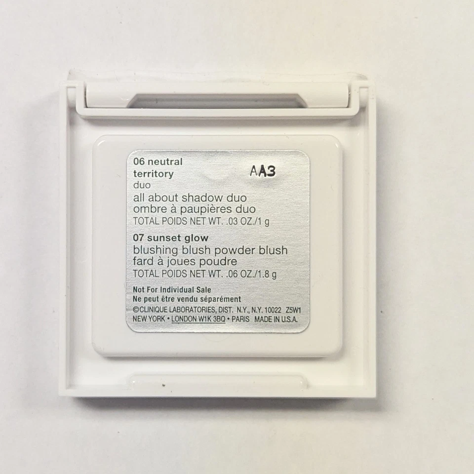 Lot 2 Clinique All About Shadow Duo #06 Neutral Territory Blush #07 Sunset Glow - Image 3 of 3