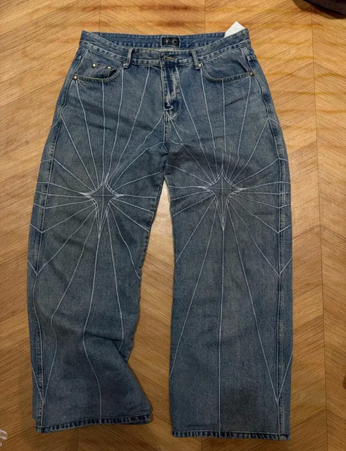 Thug Club Chain Stitch Denim Pants Blue Size 3 Large TC