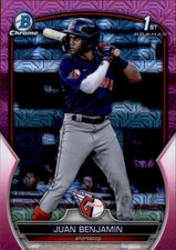 2023 Bowman Chrome #BCP-151 Juan Benjamin Prospects Fuchsia Mojo Refractor #/199