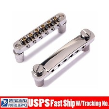 Chrome Roller Saddle Bridge Tailpiece Tune-O-Matic Style for LP Les Paul SG