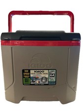 Igloo Profile 16 Qt Cooler Red Gray 24 Can Portable Ice Chest USA Made