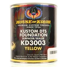 1 QUART YELLOW Color KD3003 House of Kolor DTS Auto Surfacer Sealer Epoxy Primer
