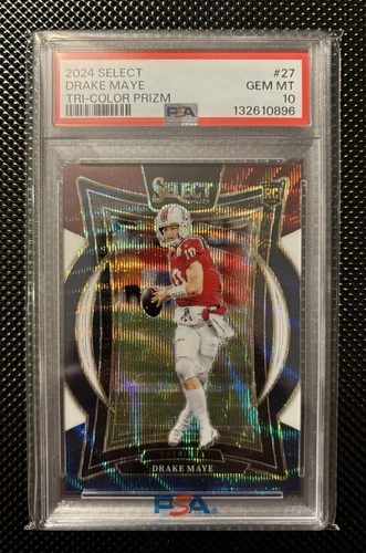 2024 Panini Select - Concourse Drake Maye #27 Tri-Color Prizm /299 (RC)