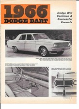 1966 Dodge Dart Review 2 Pg Article 1966 Dodge Dart Review 2 Pg Article