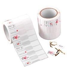 1000 PCS 4 Mixed Designs Jewelry Tags,Rectangular Rolled Self Adhesive Stickers,