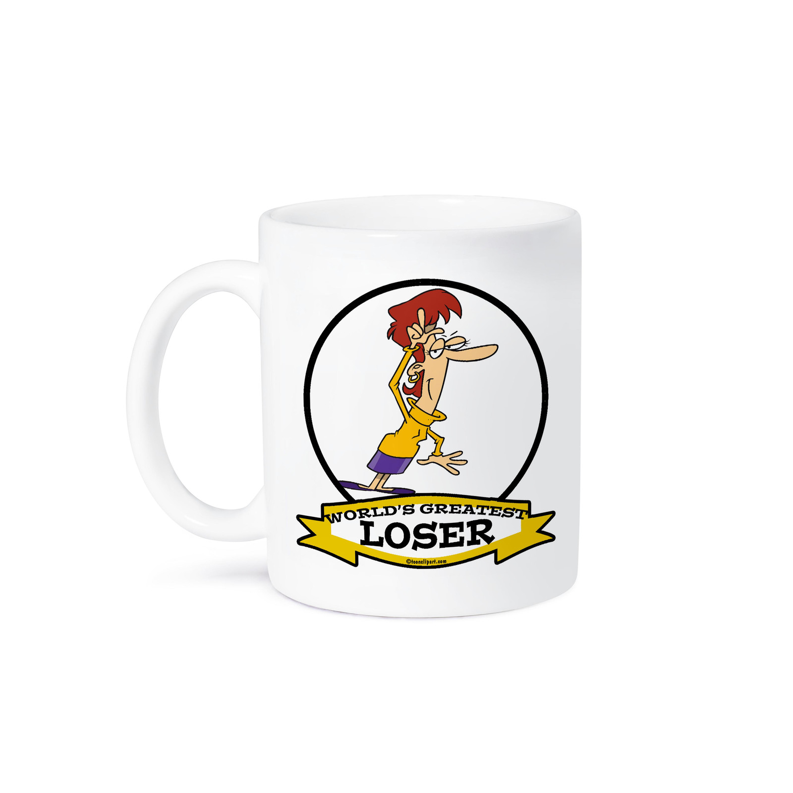 Funny Worlds Greatest Loser Lady Cartoon Mug by 3dRose