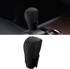 Car Gear Shift Knob Cover, Leather Automotive Stick Shifting Handle Knobs Protec
