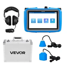 VEVOR Pipe Water Leak Detector for Indoors 1Hz-10000Hz 7" Touchscreen 2 Sensors