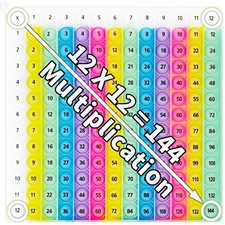 Interactive 12x12 Multiplication Pop Board - STEM Sensory Math Toy with Poppa...