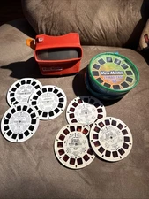 View-Master Lot Viewer Storage Case Muppets American History Slides