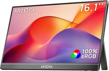 16.1" Portable Monitor, 100 sRGB FHD 1080P IPS Eye Care Screen
