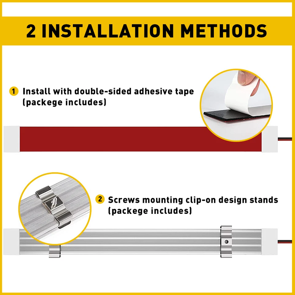 2/4X 108 LED luz interna barra tira carro van ônibus caravana interruptor liga/desliga barco 12V - Imagem 3 de 4