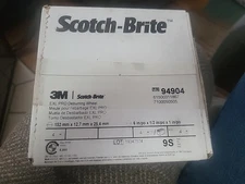 NEW! 3M Scotch-Brite 6"x1/2x1"  1 Box Of 4 Deburring Wheel 9S  94904