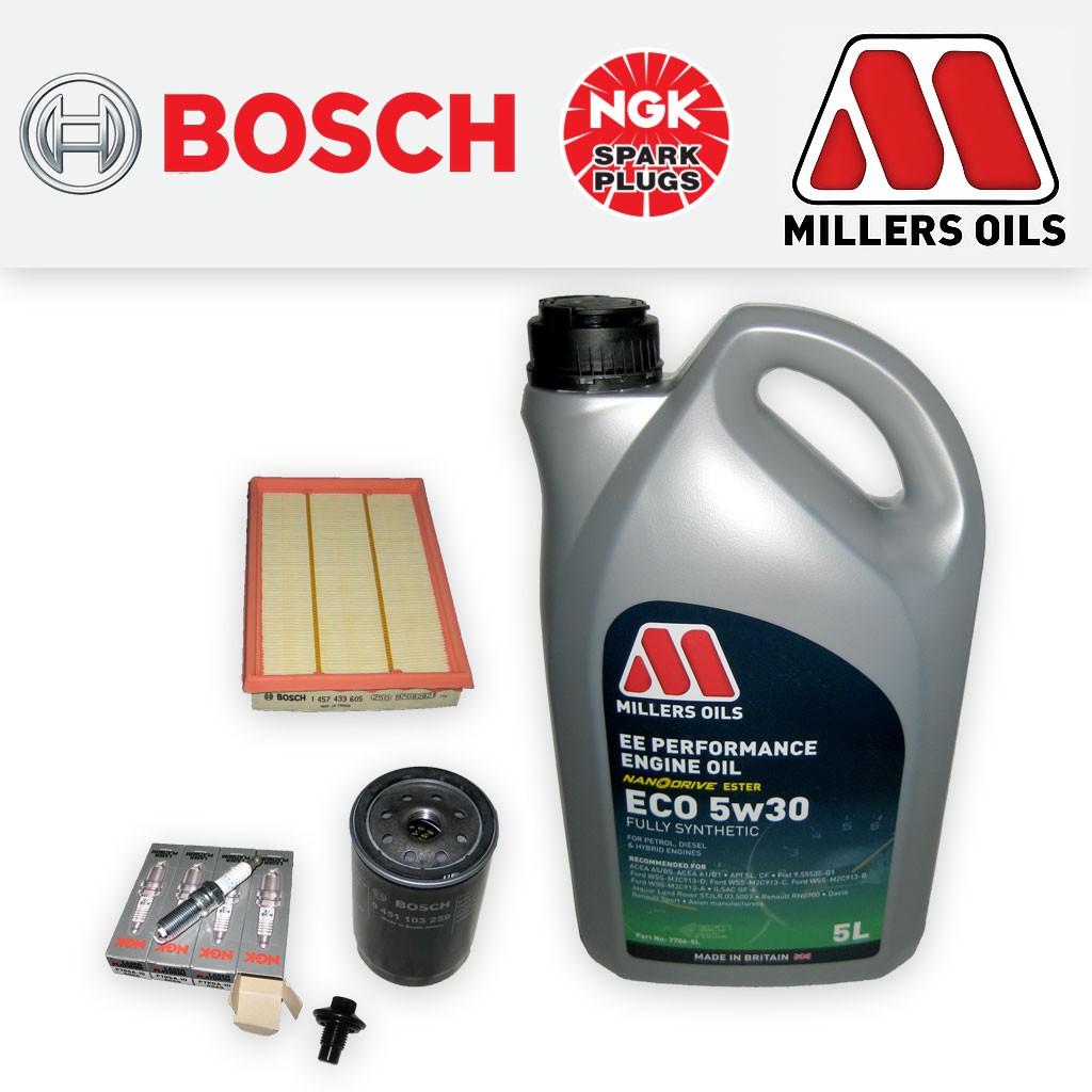 SERVICE KIT for FORD PUMA 1.6 1.7 OIL AIR FILTERS PLUGS +EE NANO OIL (1997-2002)