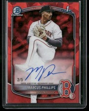 2025 Bowman Draft #CPA-MP Marcus Phillips Red Sapphire /5 Auto