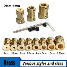 Brass Shaft Coupling Coupler Motor Joint Connector 2mm 2.3mm 3mm to 6mm
