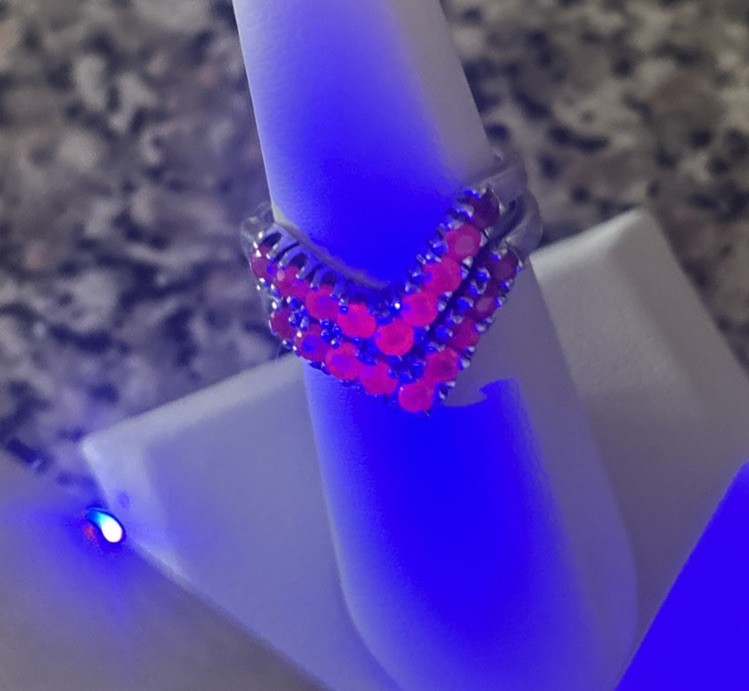 Two Genuine Ruby Signed 925 Sterling Silver Chevr… - image 7