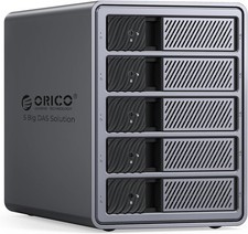 ORICO 5 Bay DAS Hard Drive Enclosure USB 3.0 for SATA 3.5 inch SSDs HDDs Grey