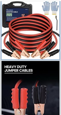 4/0 Guage 20 Ft 3000A Heavy Duty Booster Cables, Transfers Higher Voltage