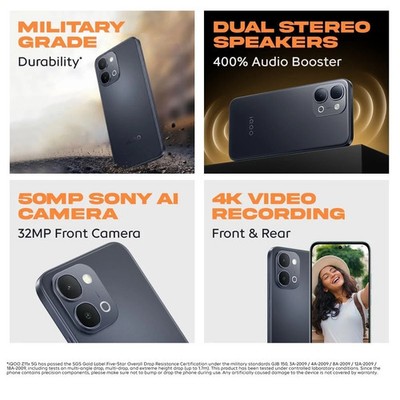 iQOO Z11x 5G Factory Unlocked Dual SIM OriginOS 6 128GB Storage