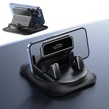 360 Degree Rotation Dashboard Holder for Car, AntiSlip Grips OneHand Operat...