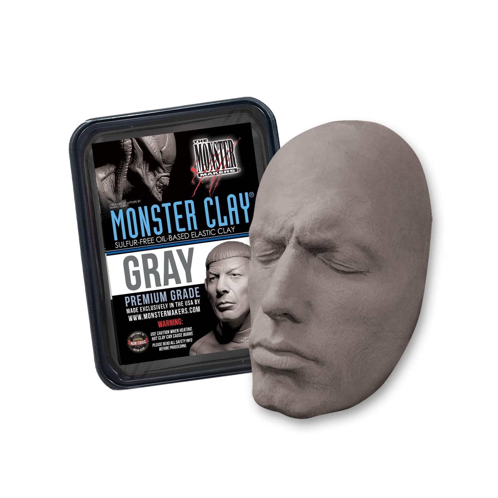 Monster Clay Premium Grade Modeling Clay (Gray - Soft - 18lb case)
