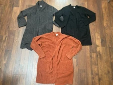 A. New Day & Stars Above Sweater Shaw Cardigan 3pk Womens XS Sherpa Fleece