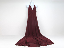 Jenny Yoo Collection Bryce Surplice Hibiscus Chiffon Gown Dress Women's Size 2