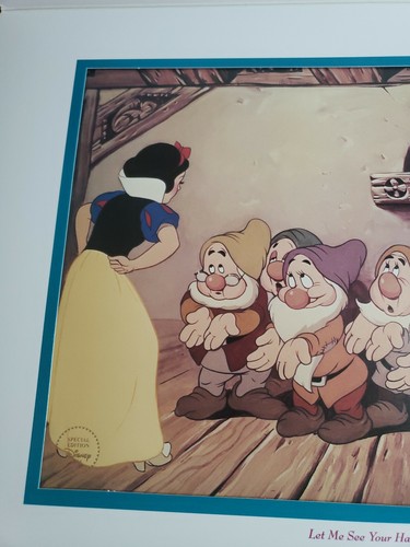 2 Vtg 1994,95 Disney Snow White and the Seven Dwarfs & Lion King Lithograph - Picture 11 of 12