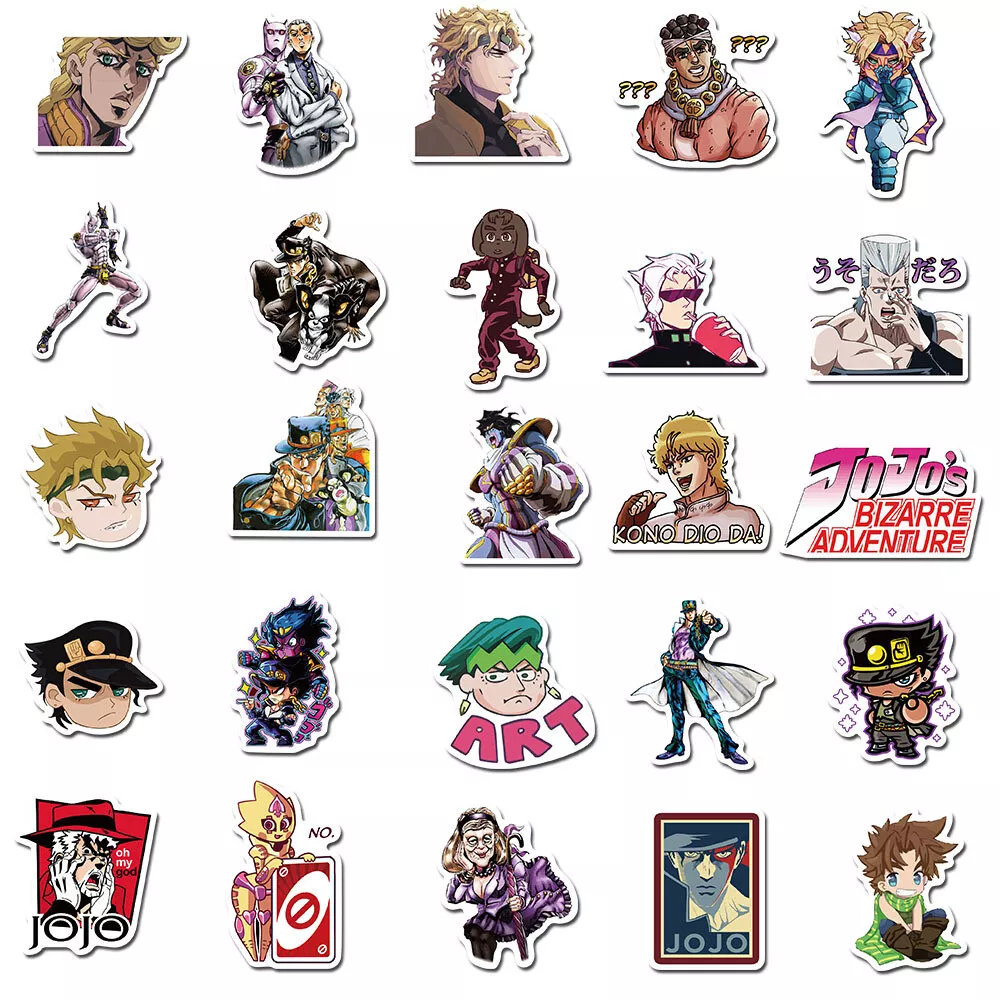 JoJo's Bizarre Adventure 50 Sticker Set Stickers Anime