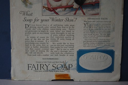 Antique FAIRY SOAP Advertisemement 1919 Magazine Page Vanity Chabby Chic Art - Picture 3 of 11