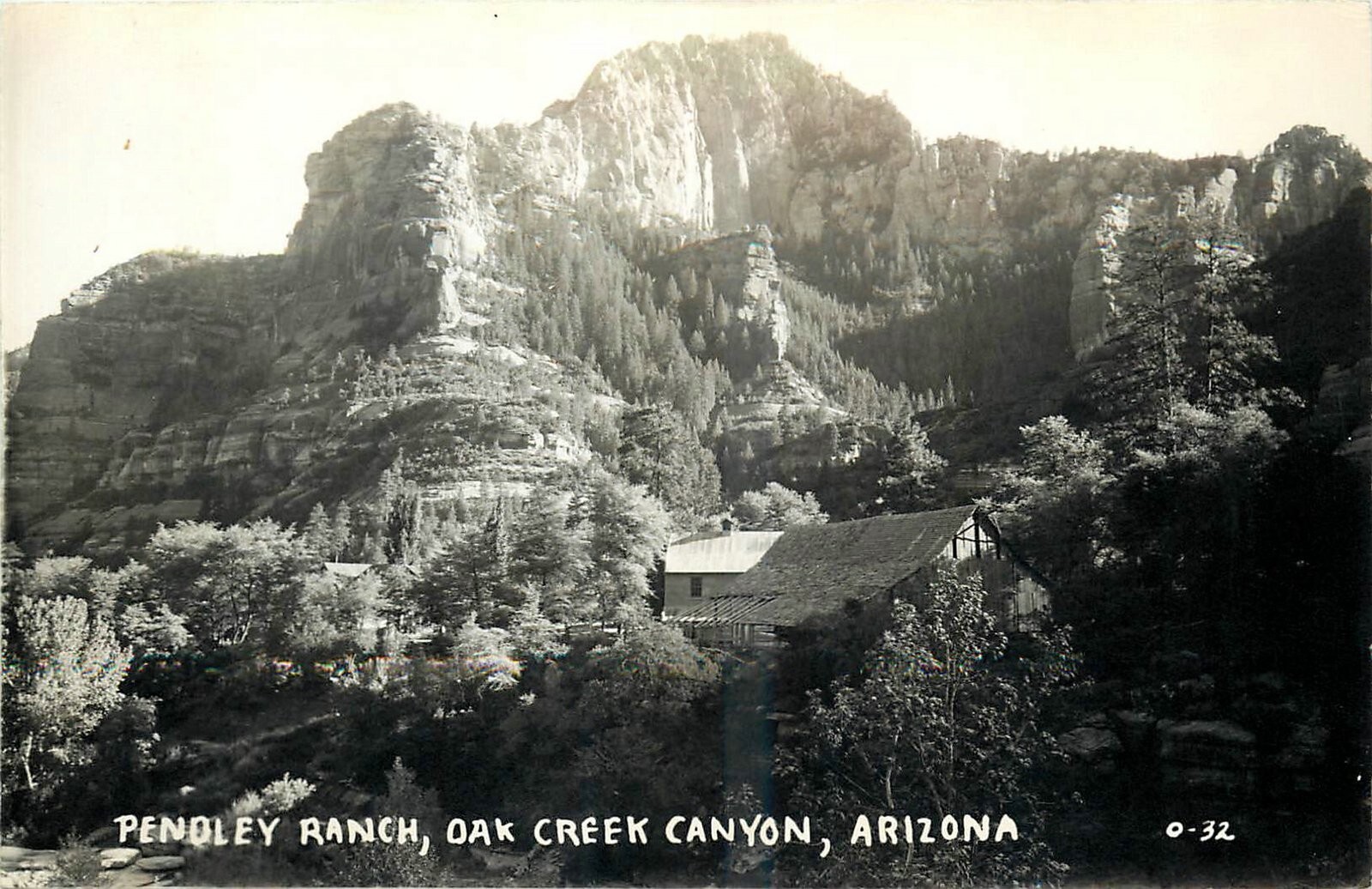 1940s Oak Creek Canyon Arizona Pendley Ranch occupation RPPC Postcard 25-3148