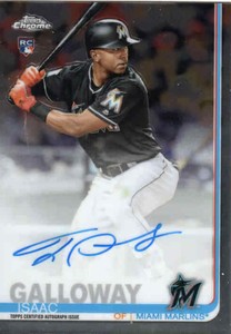 ISAAC-GALLOWAY-RC-RC-2019-Topps-Chrome-Auto-Card-RA-IG-ROOKIE-CARD-MARLINS