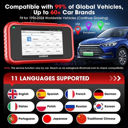 LAUNCH CRP129E Pro Bidirectional ABS SRS Car OBD2 Scanner Diagnostic Reset Tool - Picture 7 of 14