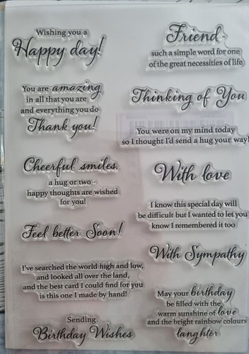 Choice of Craft Stamps,Verses,Sentiments,Relatives,Phrases,Birthday,Sympathy etc - Picture 15 of 152
