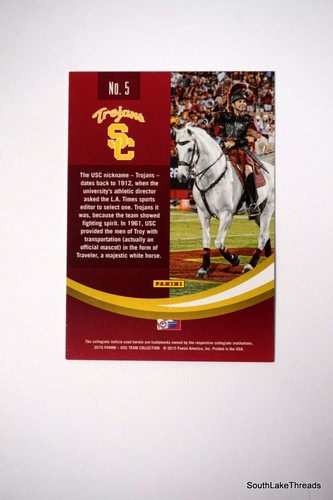 2015 Panini USC Trojans Traveler #5 SSP #'d /25 - Picture 3 of 3