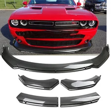 Front Bumper Lip Splitter Spoiler Carbon Fiber Style For Dodge Challenger SRT SX