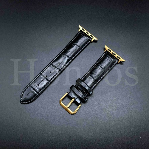 38-49 MM Apple Watch Band Strap Genuine Leather Iwatch Alligator New Smart 10 9 - Picture 12 of 109