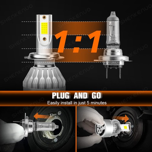 LED Headlight Bulbs 6000k White High Low Beam Foglight 60W 28000LM Super Bright - Picture 65 of 111