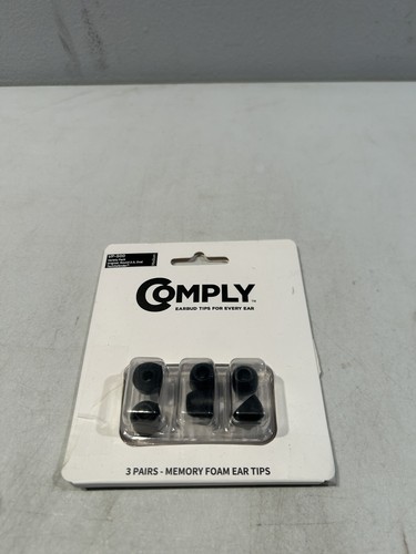 Comply Foam Ear Tips, Memory Foam Earbud Replacement Tips 3 Pair Black. - Picture 3 of 5