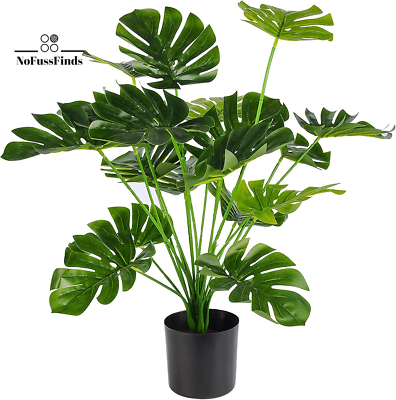 28" Fake Plants Large Artificial Floor Faux Plants Indoor Tall for Home  Office L | eBay