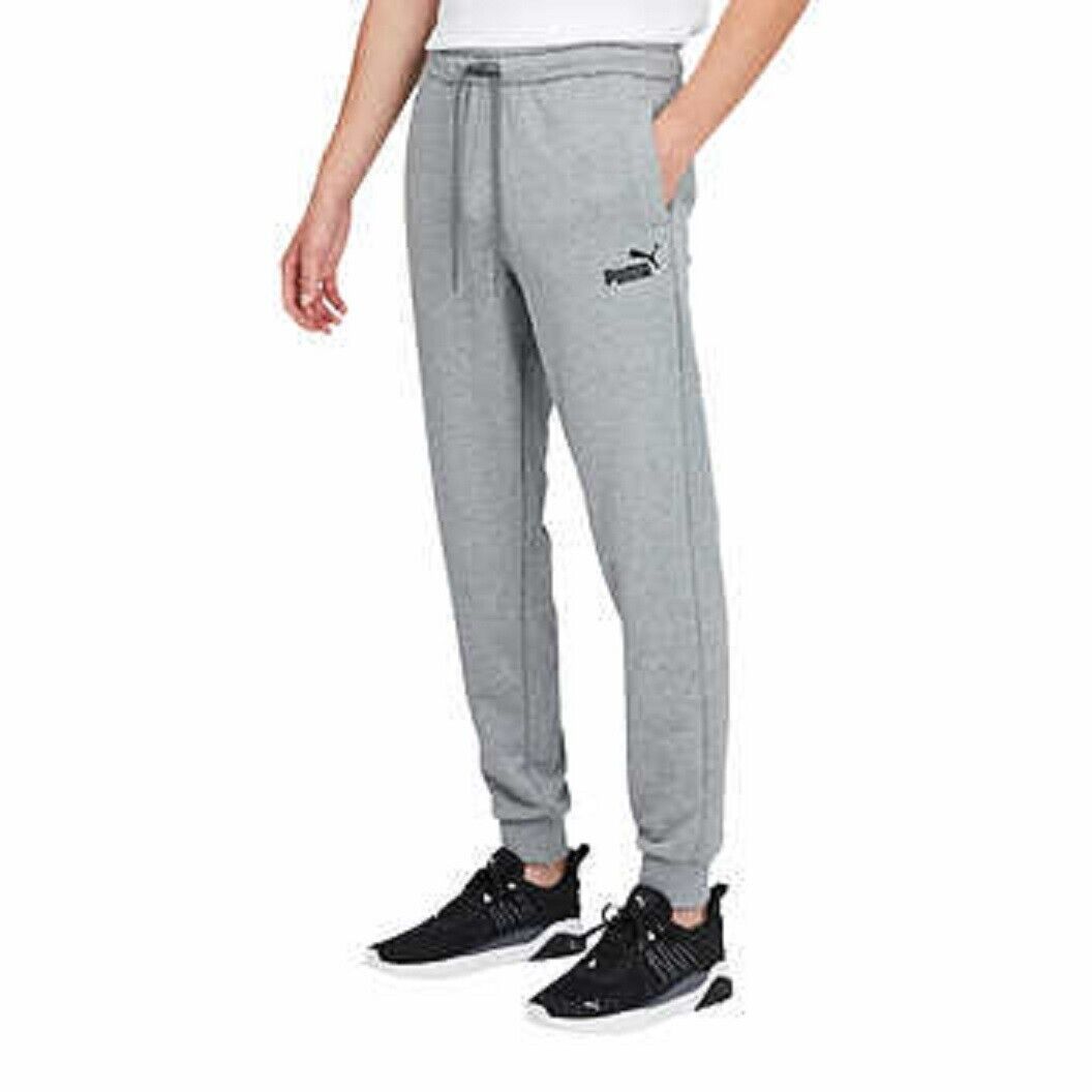 PUMA Men s French Terry Jogger Sweatpants Small Gray eBay