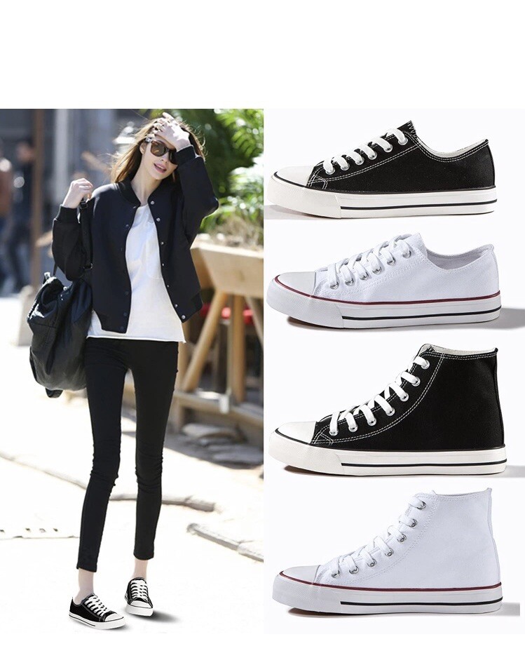 ZGR Women’s Canvas  Low Top Sneaker Lace-up Classic Casual Shoes