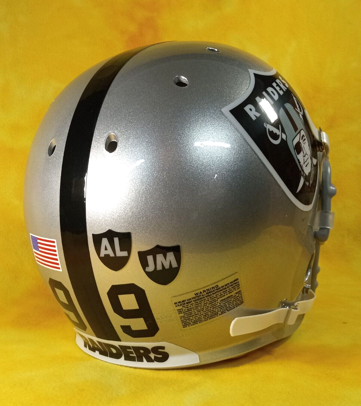 Massive Oakland Las Vegas Raiders super custom fullsize football helmet XXL - Picture 6 of 9