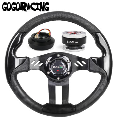 13'' Racing Steering Wheel Short Hub Adapter Quick Release For Ford Mustang 84-04