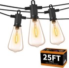 Outdoor String Lights 25FT Waterproof IP65 Patio Lights with 13 Shatterproof ...